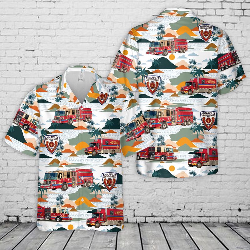 US Texas Annaville Fire Department Hawaiian Shirt, Texas Hawaii Shirt, Texas Shirt