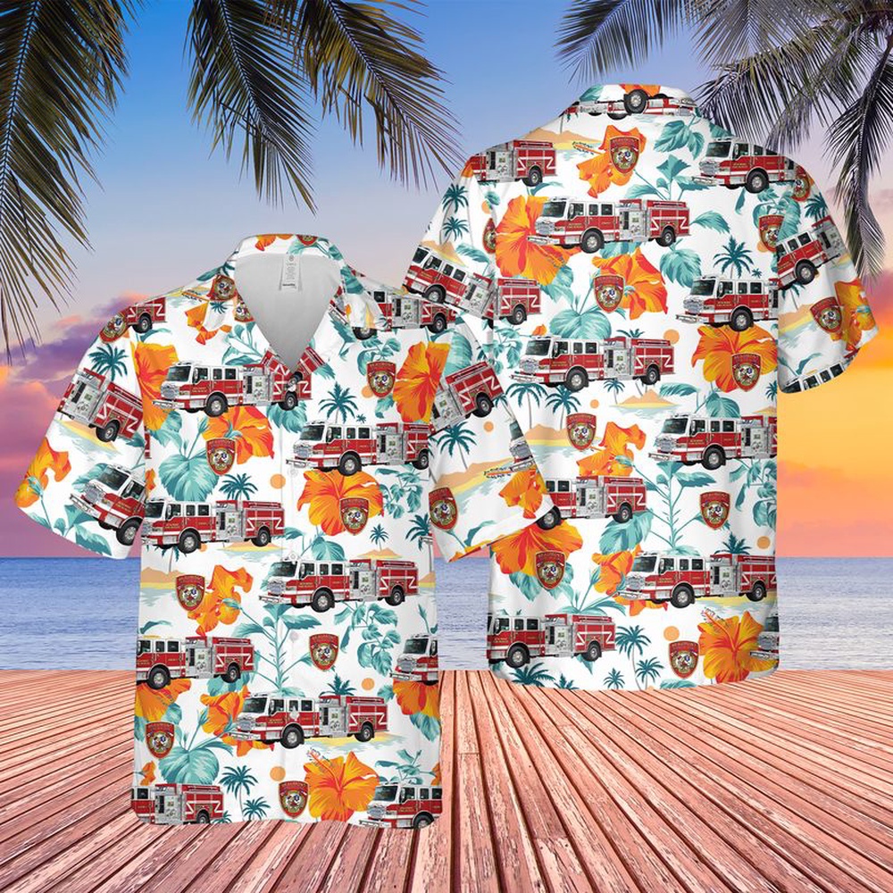 US Texas Beaumont Fire-Rescue Department Hawaiian Shirt, Texas Hawaii Shirt, Texas Shirt