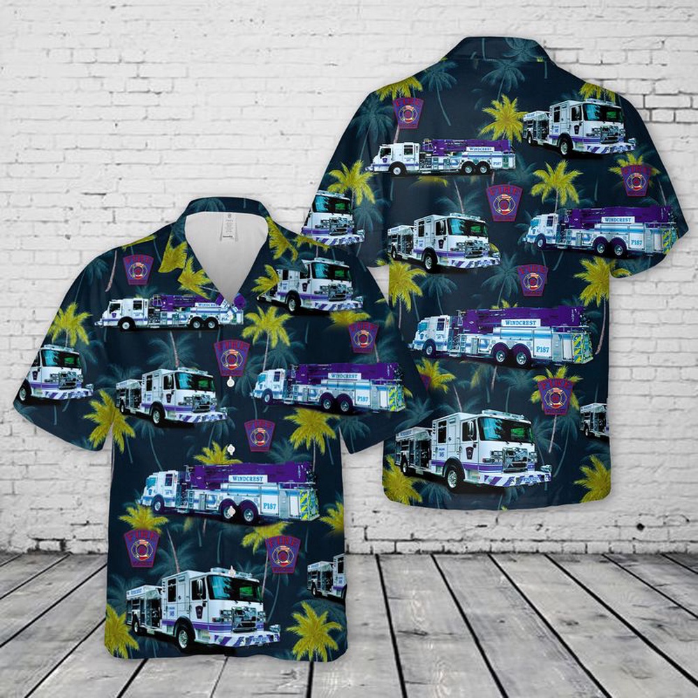 US Texas Windcrest Fire Department and Emergency Management Hawaiian Shirt, Texas Hawaii Shirt, Texas Shirt