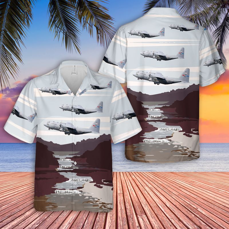Usaf 910th Airlift Wing Lockheed C-130h Hercules Hawaiian Shirt - Beachwear For Men - Best Hawaiian Shirts