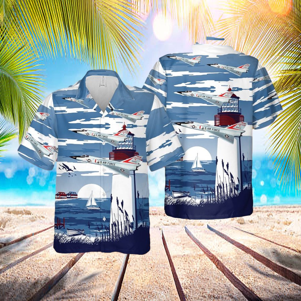 Usaf New Jersey Ang 119th Fighter Interceptor Squadron F-106s Hawaiian Shirt - Beachwear For Men - Best Hawaiian Shirts