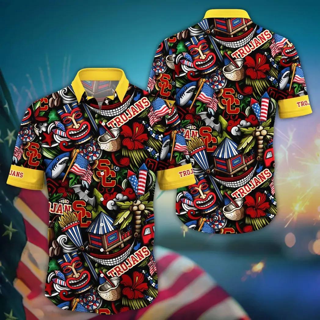 USC Trojans NCAA Flower Aloha Hawaiian Shirt 13, NCAA Hawaiian Shirt