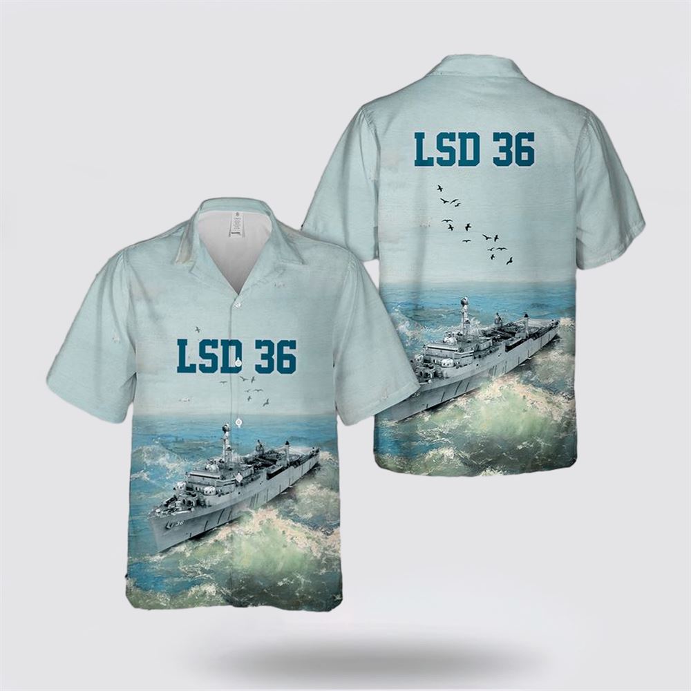 USS Anchorage (LSD 36) U.S Navy Ship Reunions Hawaiian Shirt - Beachwear Gifts For Navy Military Personnel