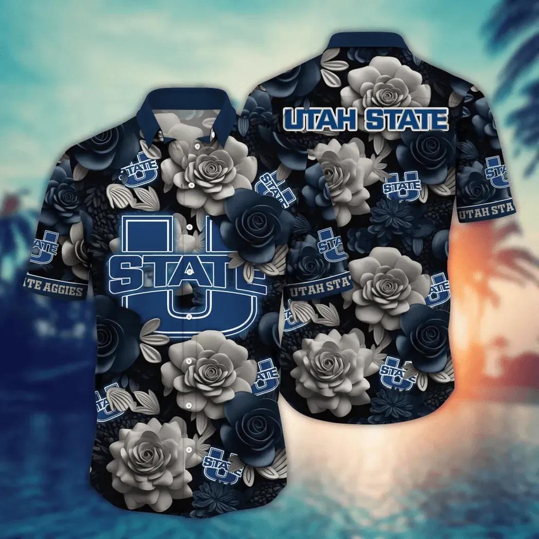 Utah State Aggies NCAA Flower Aloha Hawaiian Shirt 7, NCAA Hawaiian Shirt
