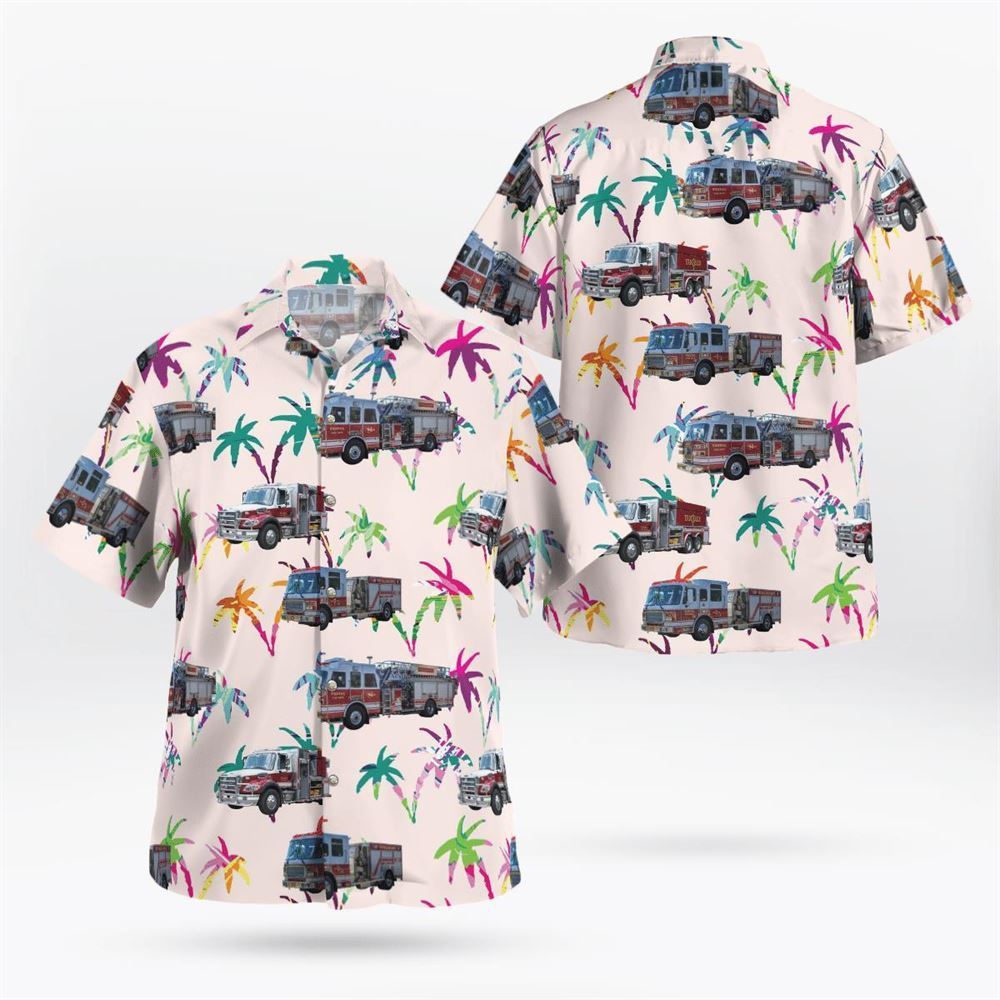 Vestal Fire Department, Vestal, New York Hawaiian Shirt - Gifts For Firefighters In Vestal, NY