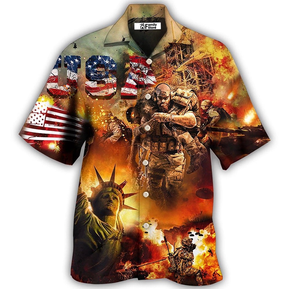 Veteran America Independence Day Veteran Usa, Hawaiian Shirt, 4th Of July Hawaiian Shirt, 4th Of July Shirt