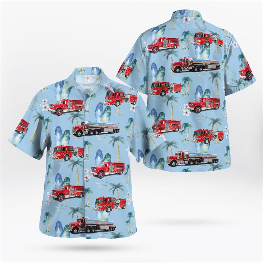 Vineland, New Jersey, Buena Vista Township Fire Department No12 Hawaiian Shirt - Gifts For Firefighters In NJ
