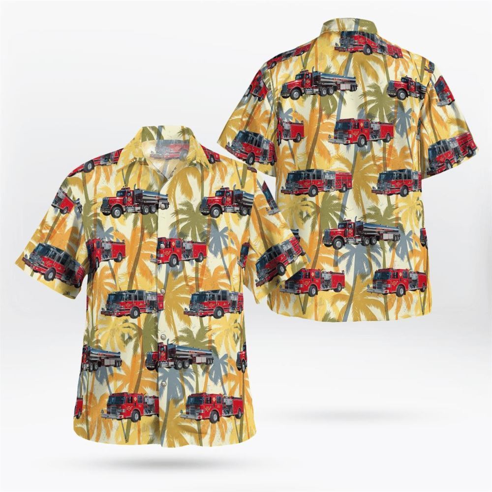 Vineland, New Jersey, East Vineland Vol. Fire Company Hawaiian Shirt - Gifts For Firefighters In Vineland, NJ