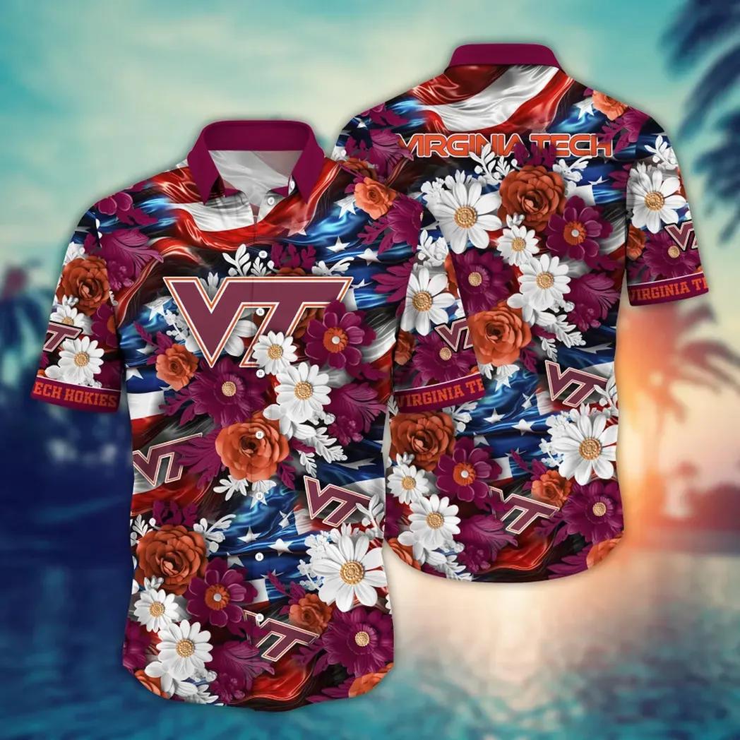 Virginia Tech Hokies NCAA Aloha Hawaiian Shirt 1, NCAA Hawaiian Shirt