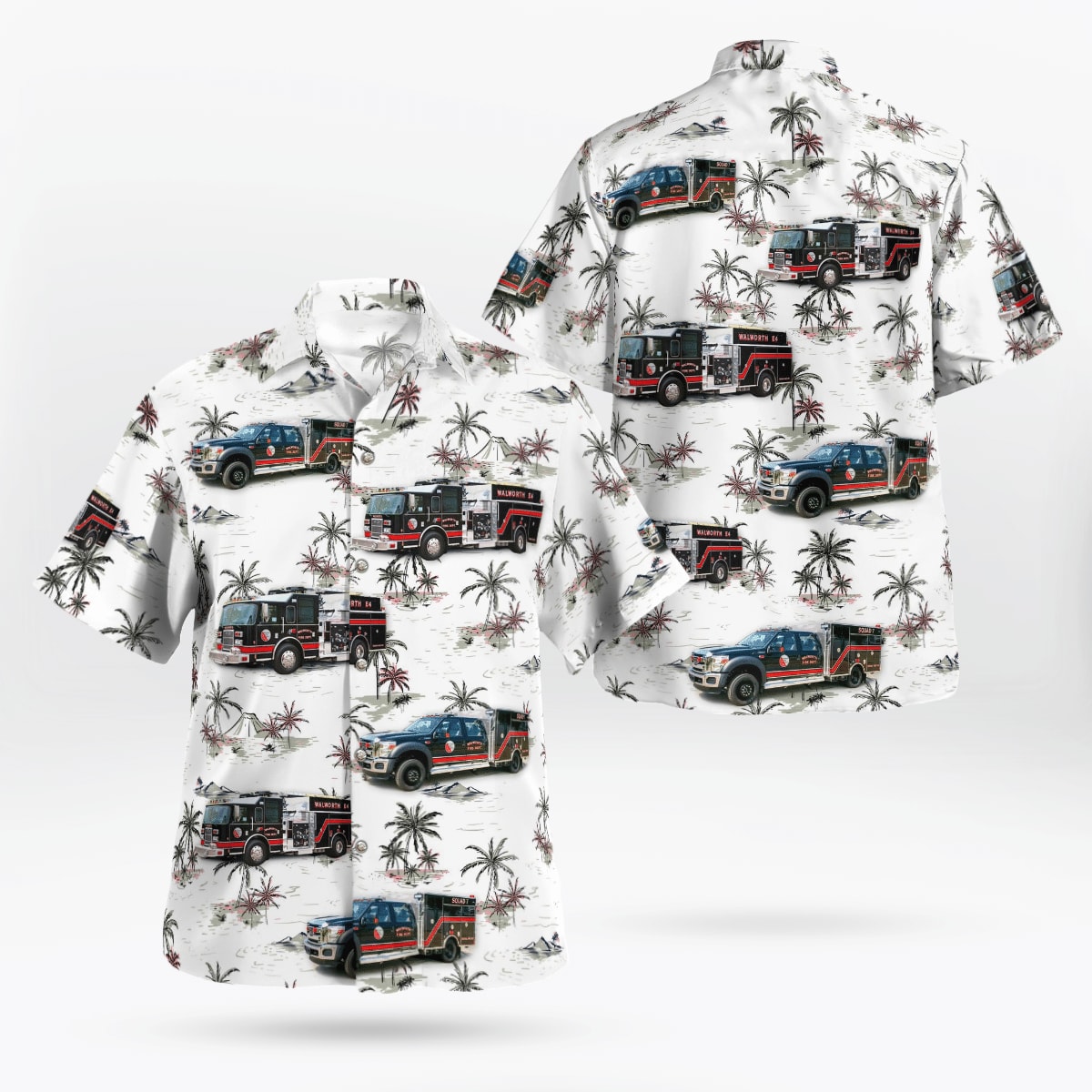 Wallkill Ulster County New York Shawangunk Valley Fire Company Hawaiian Shirt - Hawaiian Shirt For Firefighters In New York