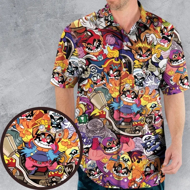 Wario Wear Super Mario Hawaiian Shirt