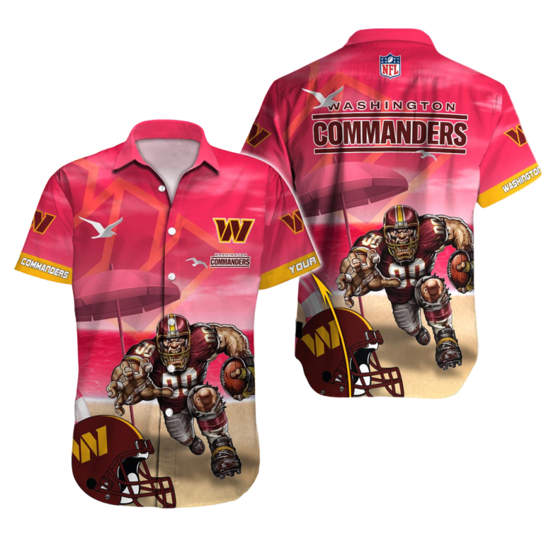 Washington Commanders Gridiron Warrior Hawaiian Shirt