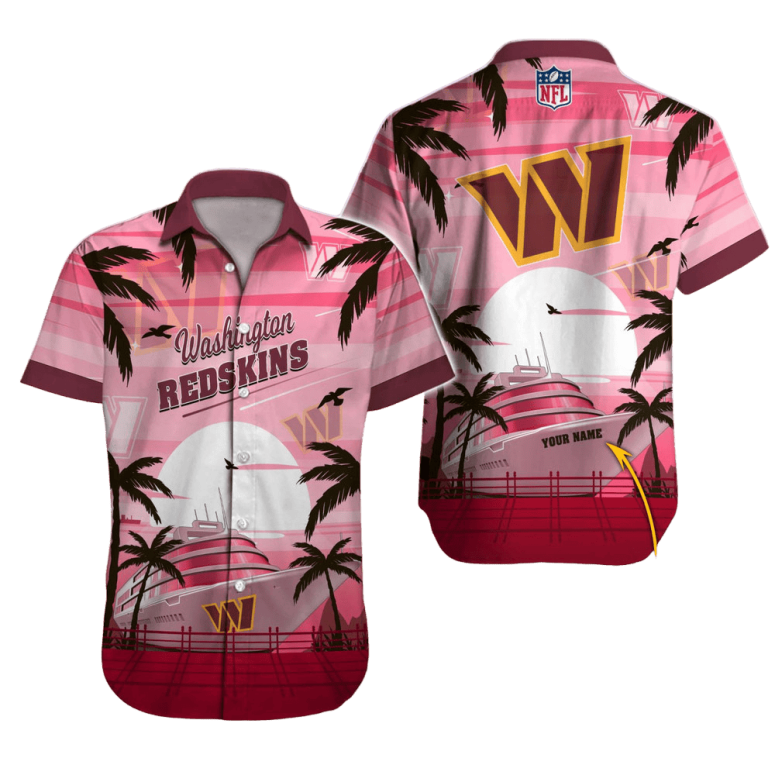Washington Commanders Sunset Cruise Hawaiian Shirt