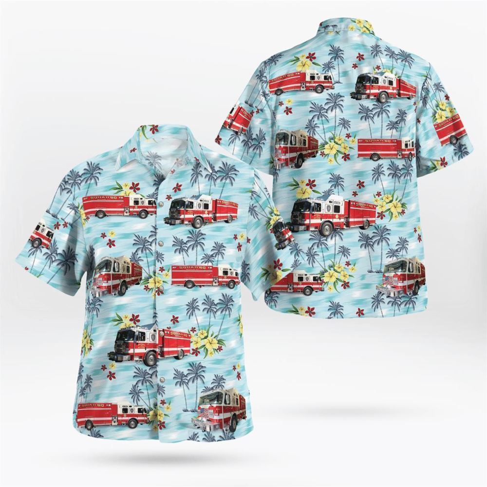 Watchung Fire Department, Watchung, New Jersey Hawaiian Shirt - Gifts For Firefighters In Watchung, NJ
