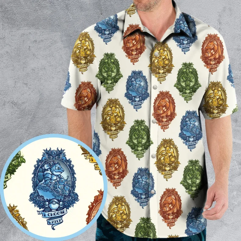 Water Grass Electric Fire I Choose Pattern Hawaiian Shirt