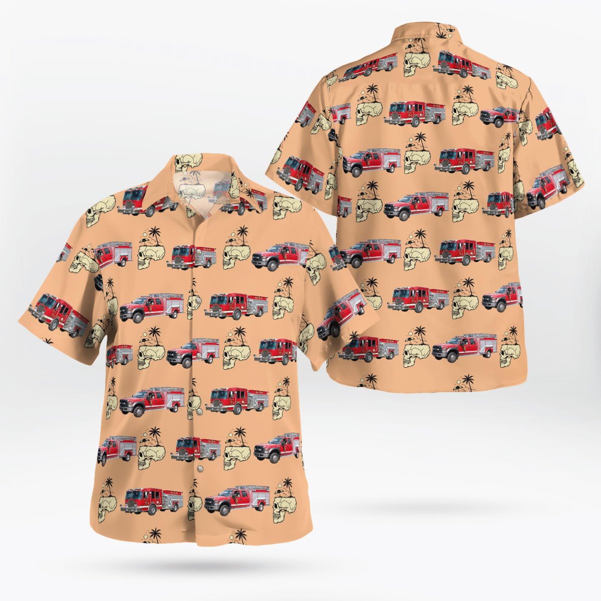 Waterford, New York, Waterford Fire Department (Ford Hose Co. #2) Hawaiian Shirt - Gifts For Firefighters In Waterford, NY
