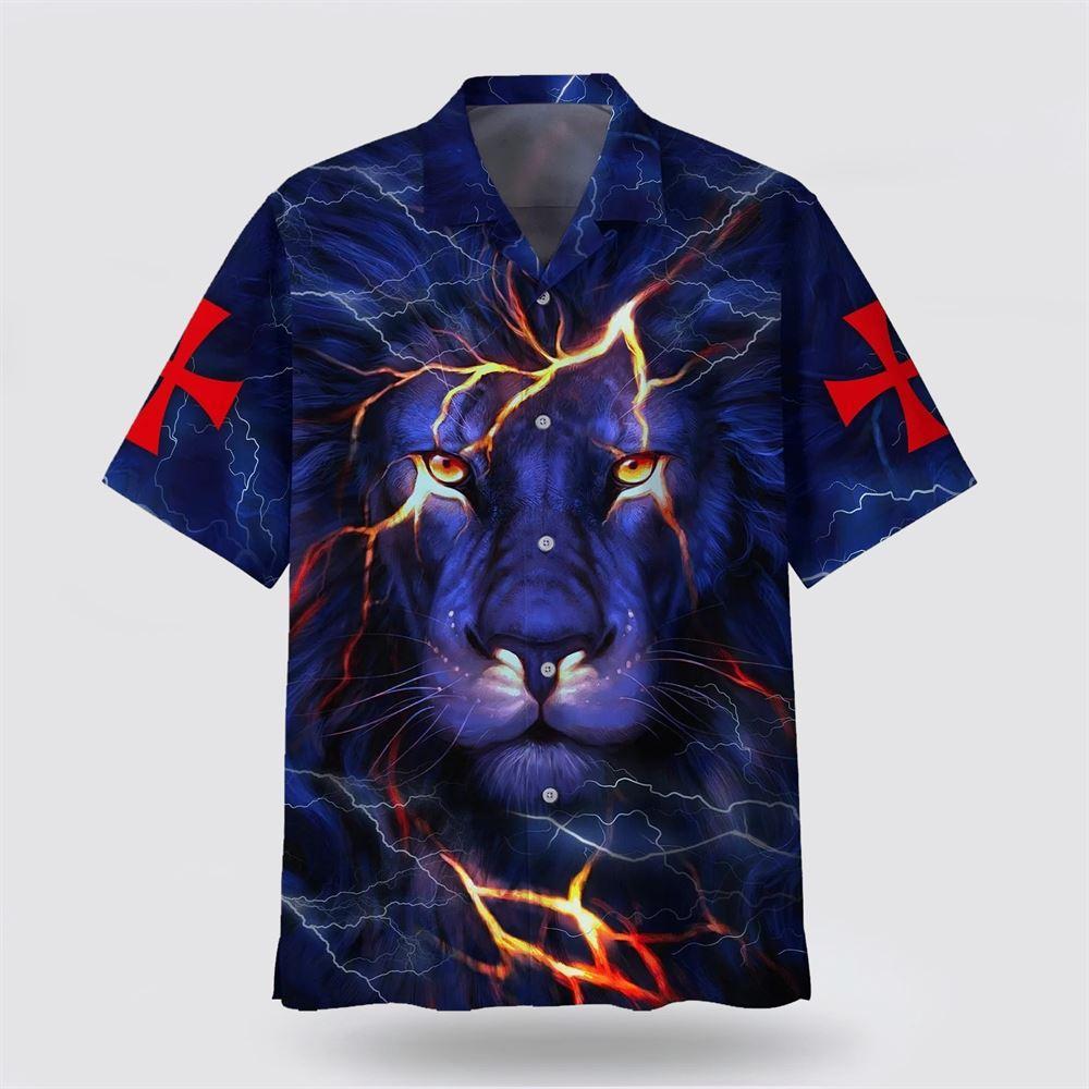 Way Maker Miracle Worker Promise Keeper Light In The Darkness My God That Is Who You Are Lion Hawaiian Shirt - Gifts For Christian Families