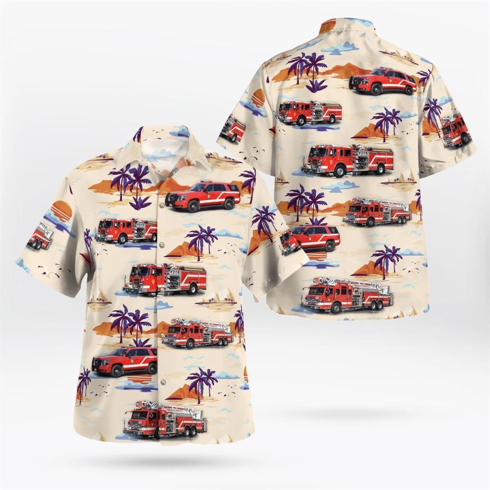 Wayside Fire Company, Tinton Falls, New Jersey Hawaiian Shirt - Gifts For Firefighters In Tinton Falls, NJ