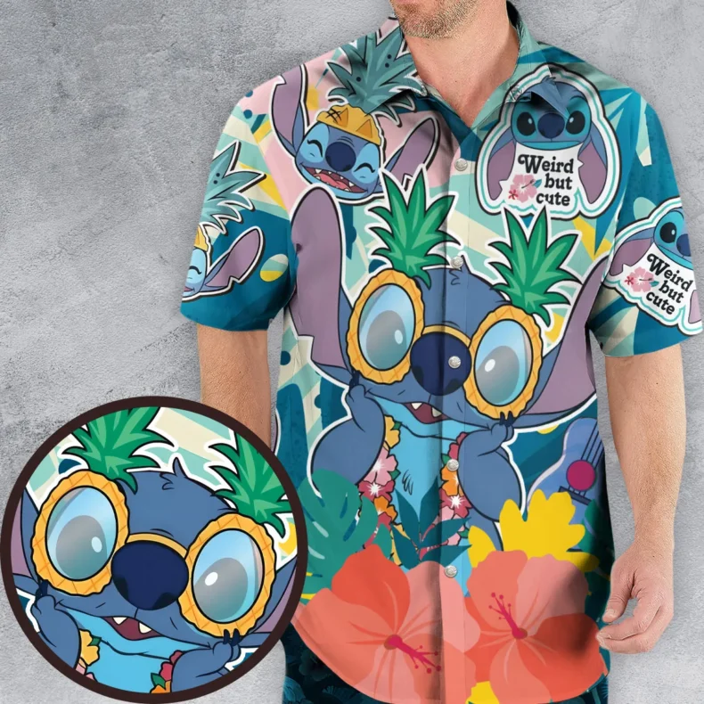 Weird But Cute Stitch Hawaiian Shirt