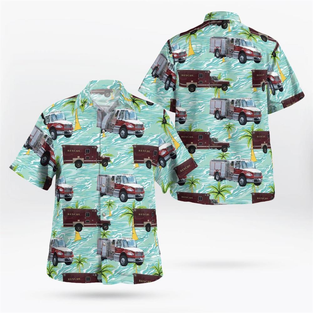 Wells Volunteer Fire Company, Wells, New York Hawaiian Shirt - Gifts For Firefighters In Wells, NY