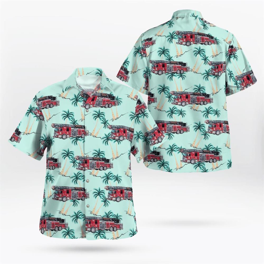 West Henrietta, New York, Henrietta Fire District Hawaiian Shirt - Gifts For Firefighters In West Henrietta, NY