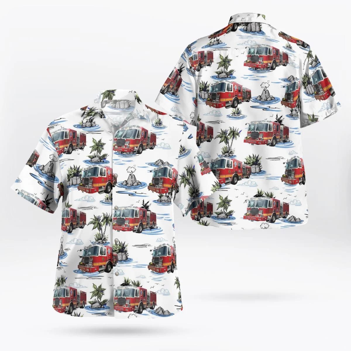 West Long Branch Fire Co. #2, West Long Branch, New Jersey Hawaiian Shirt - Gifts For Firefighters In West Long Branch, NJ