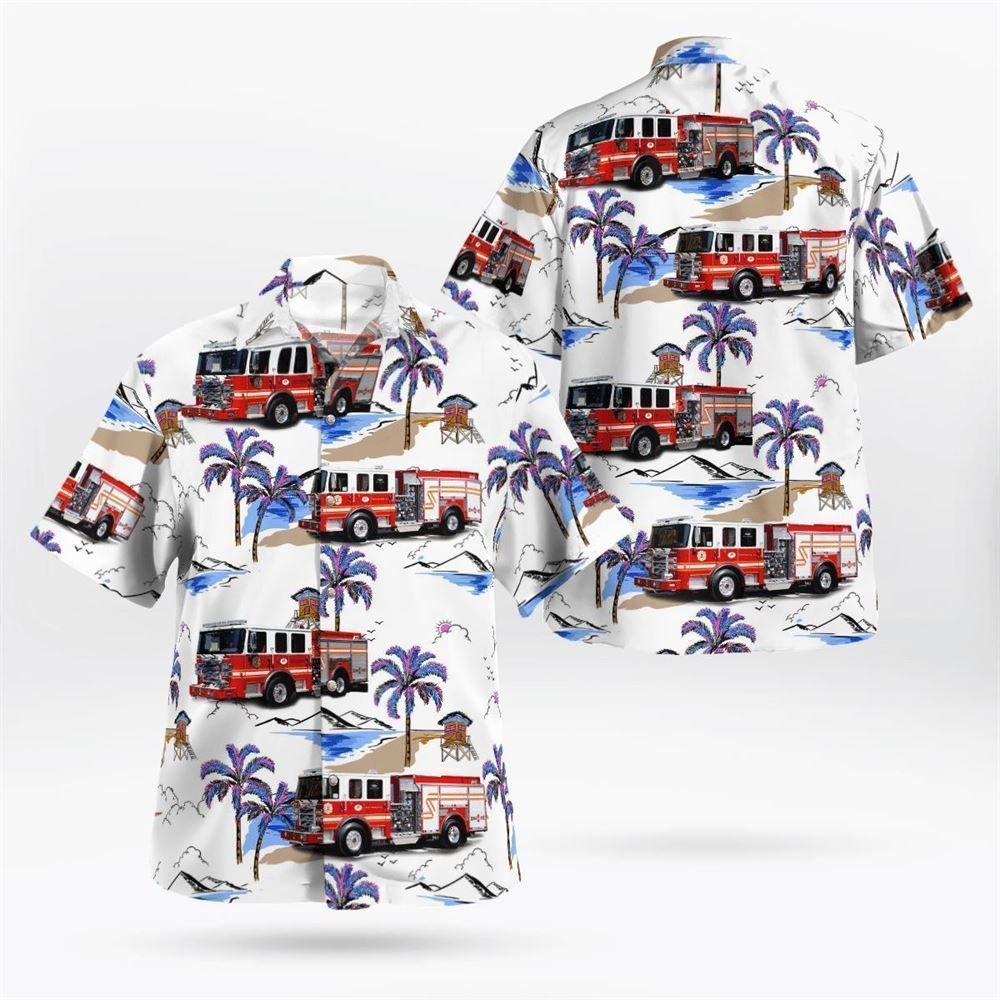 West Orange Fire Department, West Orange, New Jersey Hawaiian Shirt - Gifts For Firefighters In West Orange, NJ