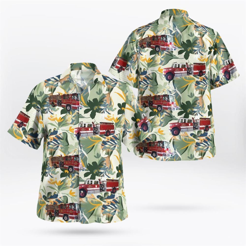 West Wildwood, New Jersey, West Wildwood Vol. Fire Co. #1 Hawaiian Shirt - Gifts For Firefighters In West Wildwood, NJ