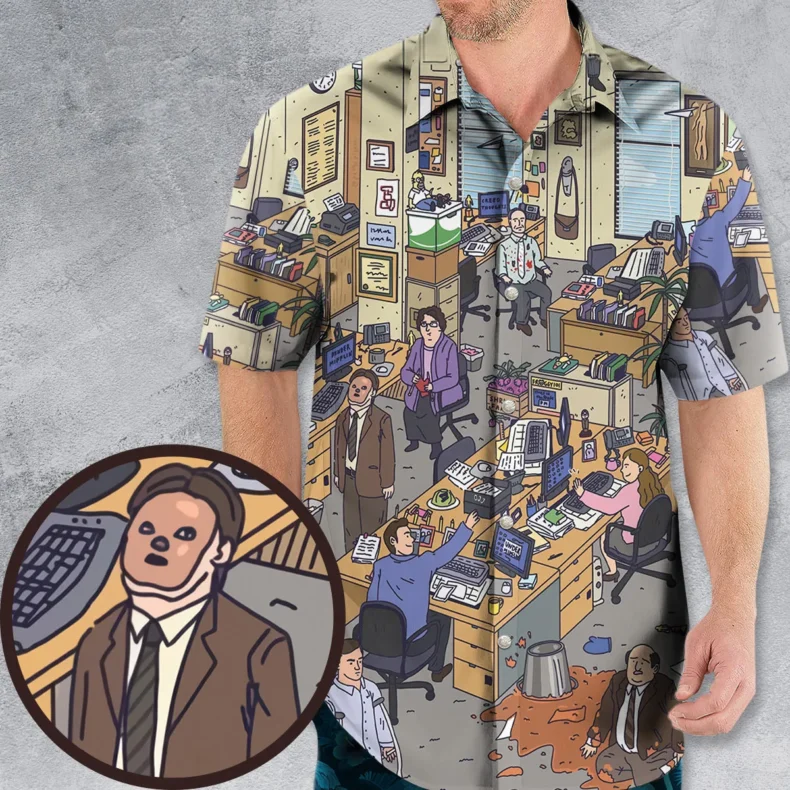 What Is Everyone's Job at Dunder Mifflin on The Office Hawaiian Shirt