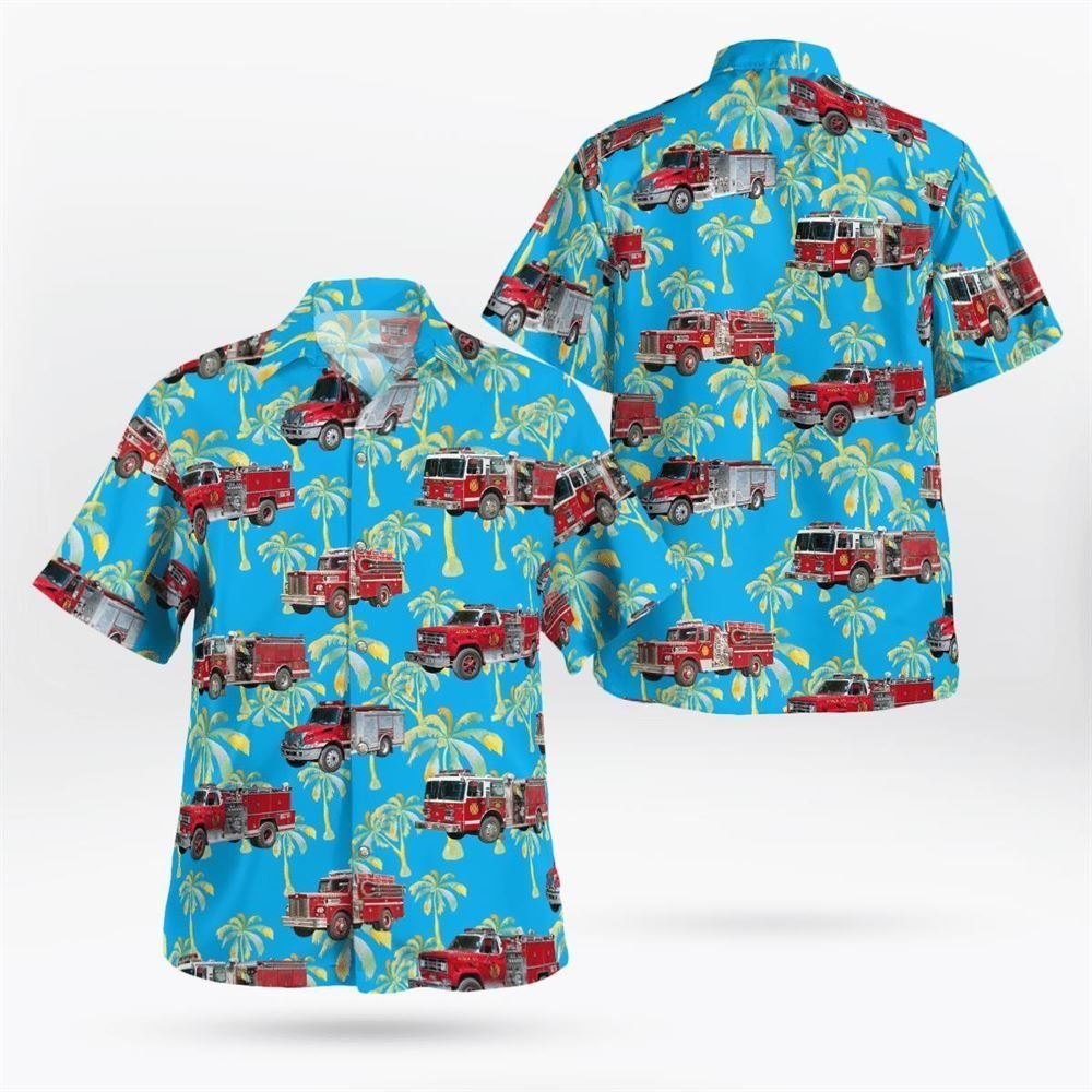 White Creek, Washington County, New York, White Creek Fire Department Hawaiian Shirt - Gifts For Firefighters In White Creek, NY