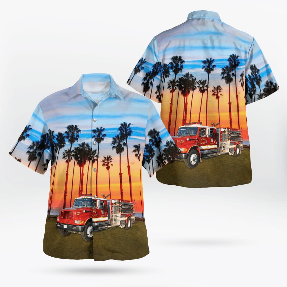 Whitefield Fire Department Whitefield, New Hampshire Hawaiian Shirt - Gifts For Firefighters In Whitefield, NH