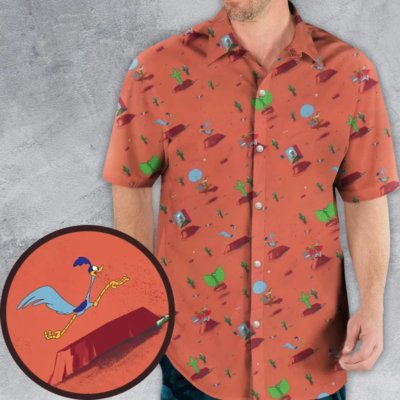 Wile E. Coyote and the Road Runner Looney Tunes Hawaiian Shirt