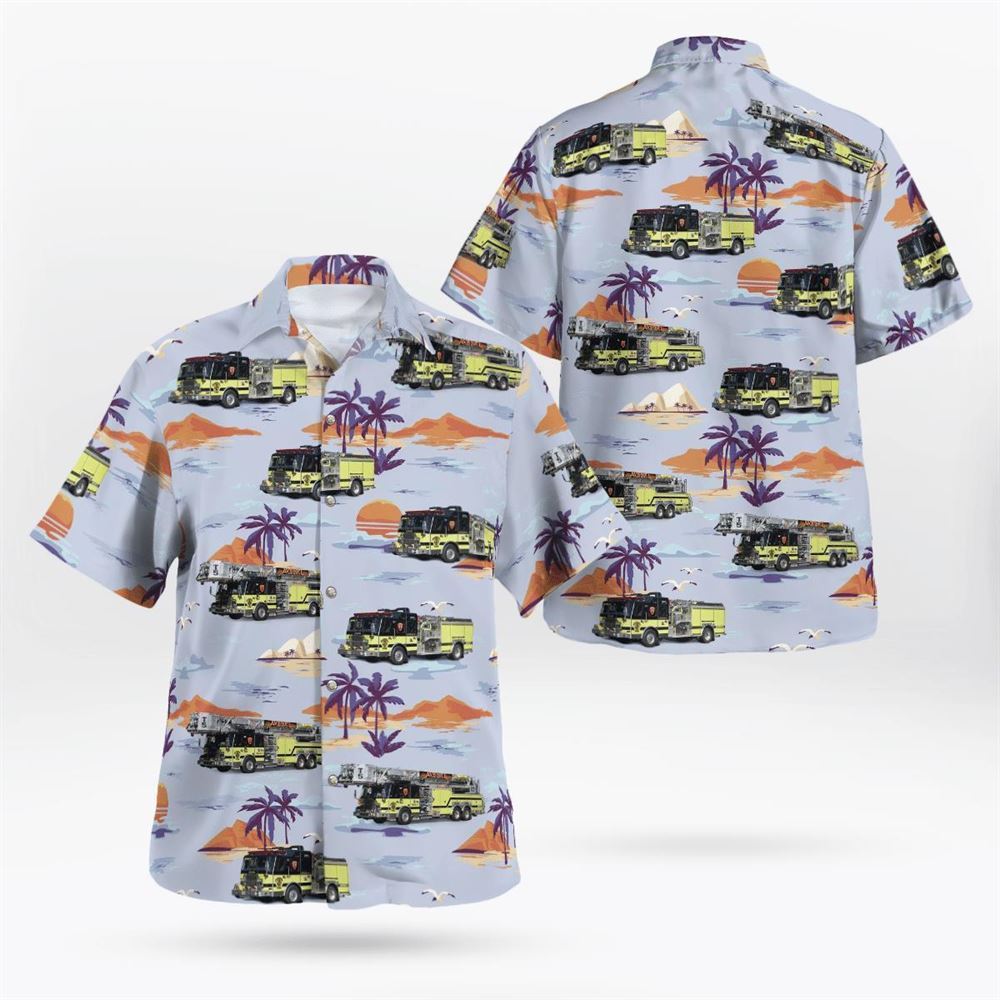 Woodbridge, New Jersey, Avenel Fire Department Hawaiian Shirt - Gifts For Firefighters In Woodbridge, NJ