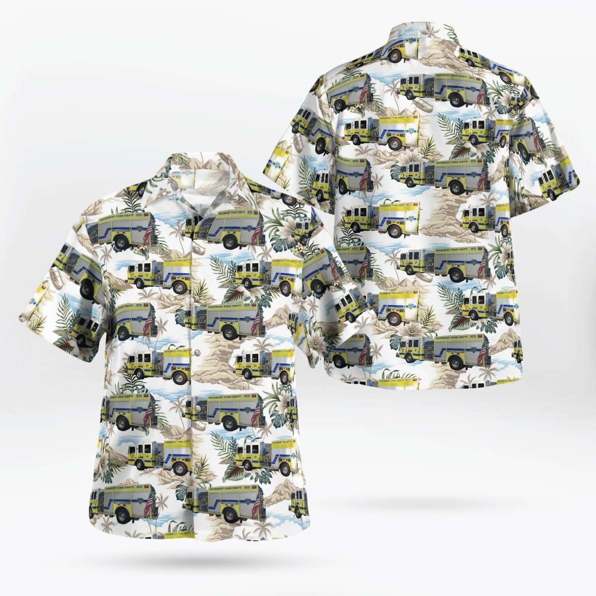 Woodbury Fire Department, Woodbury, New Jersey Hawaiian Shirt - Gifts For Firefighters In Woodbury, NJ