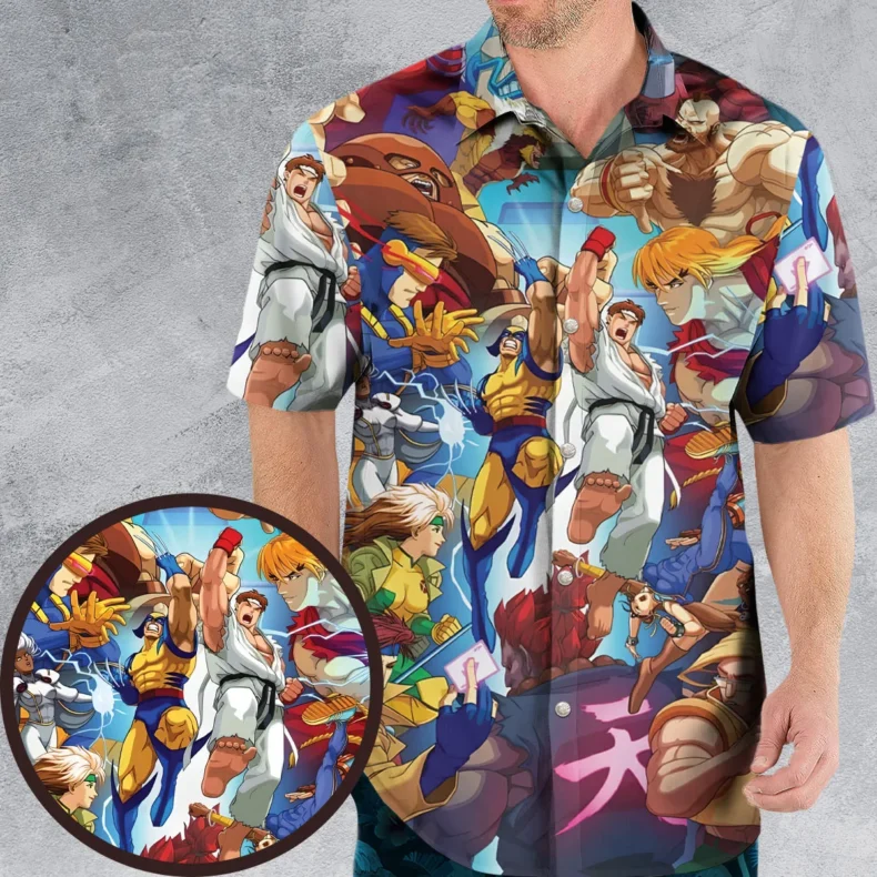 X-Men vs Street Fighter Hawaiian Shirt