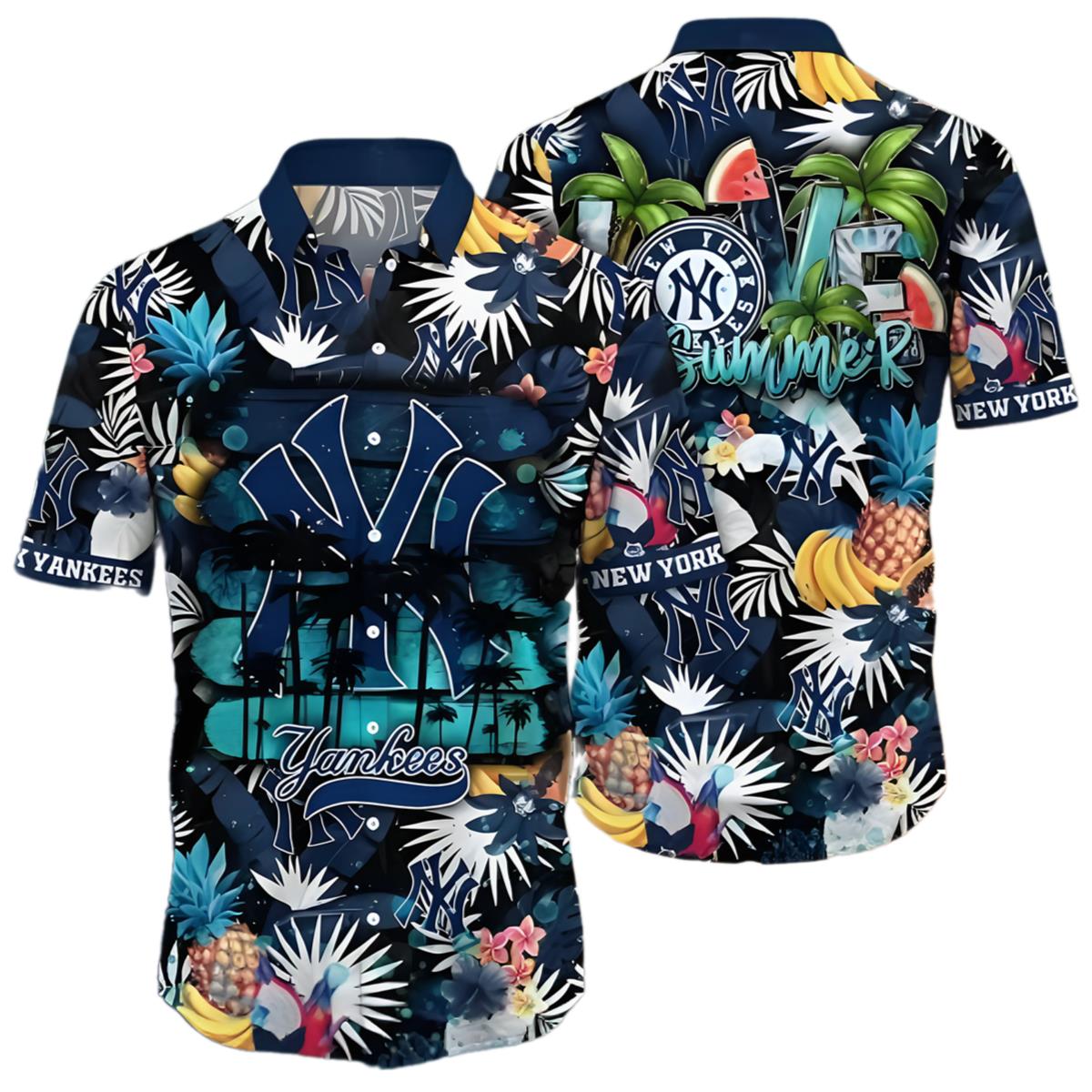 Yankees Hawaiian Shirt Night Love Summer