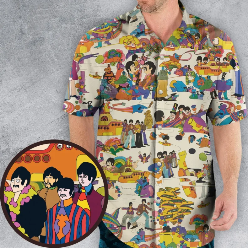 Yellow Submarine Pattern Hawaiian Shirt