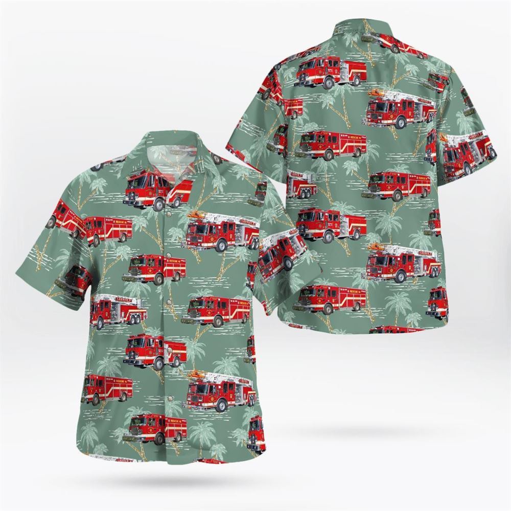 Yorktown Heights, Westchester County, New York, Yorktown Heights Fire Department Hawaiian Shirt - Gifts For Firefighters In Yorktown Heights, NY