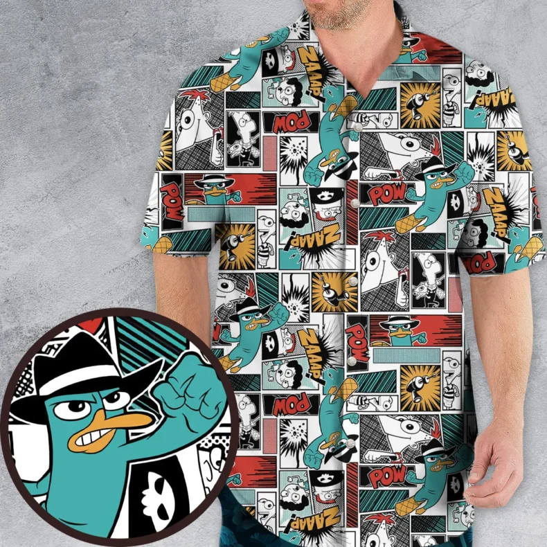 Zaaap! Phineas and Ferb Hawaiian Shirt