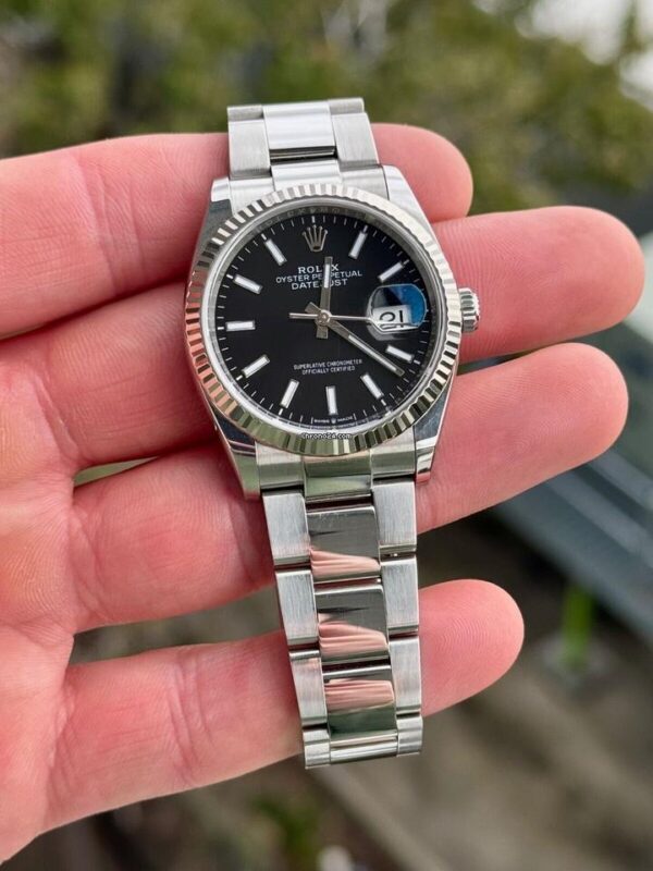 Rolex Datejust 36mm 126234 Bright Black Dial Watch Men-3