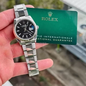 Rolex Datejust 36mm 126234 Bright Black Dial Watch Men-3