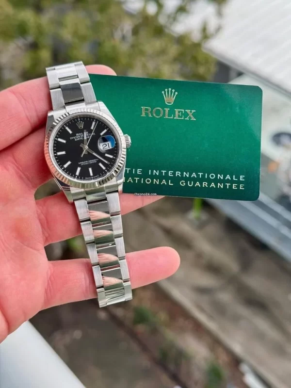 Rolex Datejust 36mm 126234 Bright Black Dial Watch Men-3