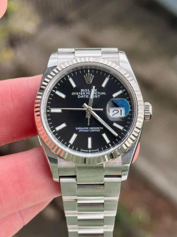 Rolex Datejust 36mm 126234 Bright Black Dial Watch Men-4